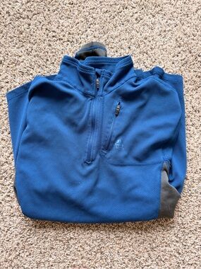 Nike ACG Men's Blue Quarter-Zip Pullover with Gray Trim